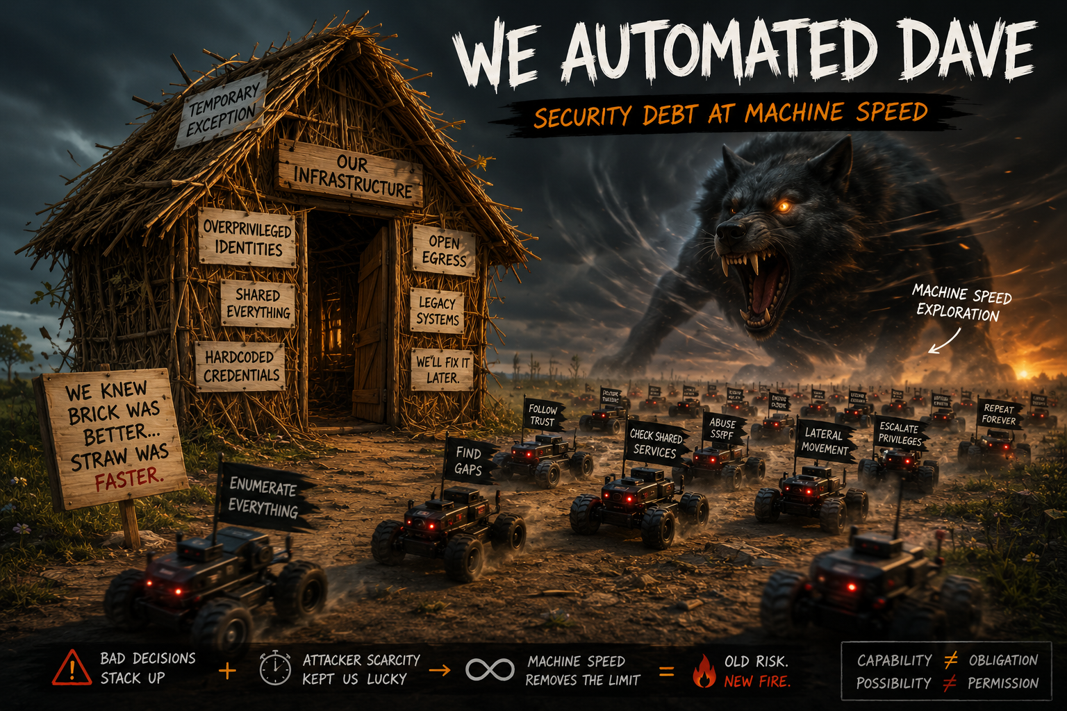 We Automated Dave: Security Debt at Machine Speed
